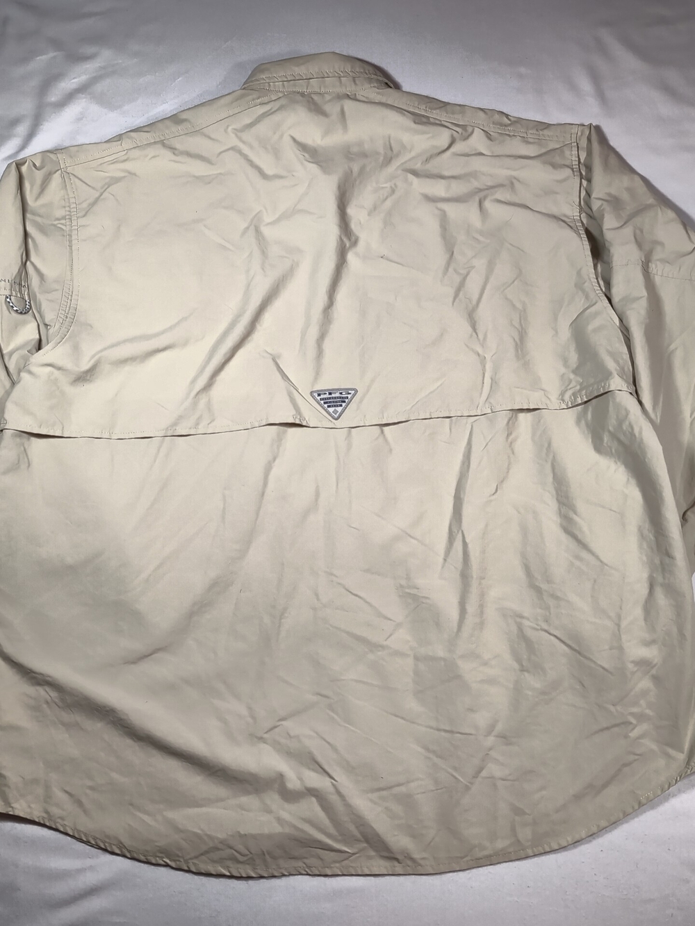 Columbia Men's Lightweight Button-Down Fishing Shirt - Khaki - Picture 7 of 9